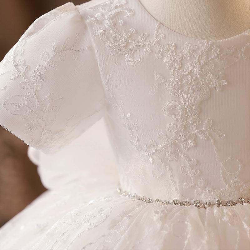 Beautiful Baby Girl Baptism Dress - Lace Christening Gown for Flower Girls & First Communion - Perfect for Church Ceremonies, Weddings & Special Occasions