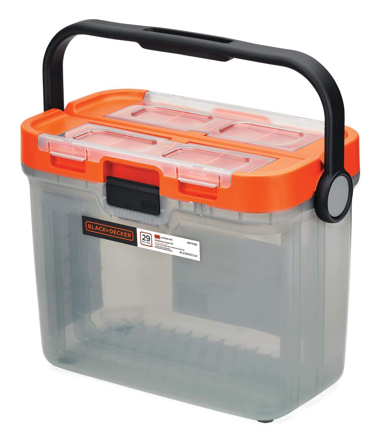 BLACK+DECKER BCKSB29C1 20V MAX* Cordless Drill Kit - 28-Piece Home Tool Set with Translucent Storage Box | Perfect for DIY Projects, Home Repairs & Woodworking Tasks