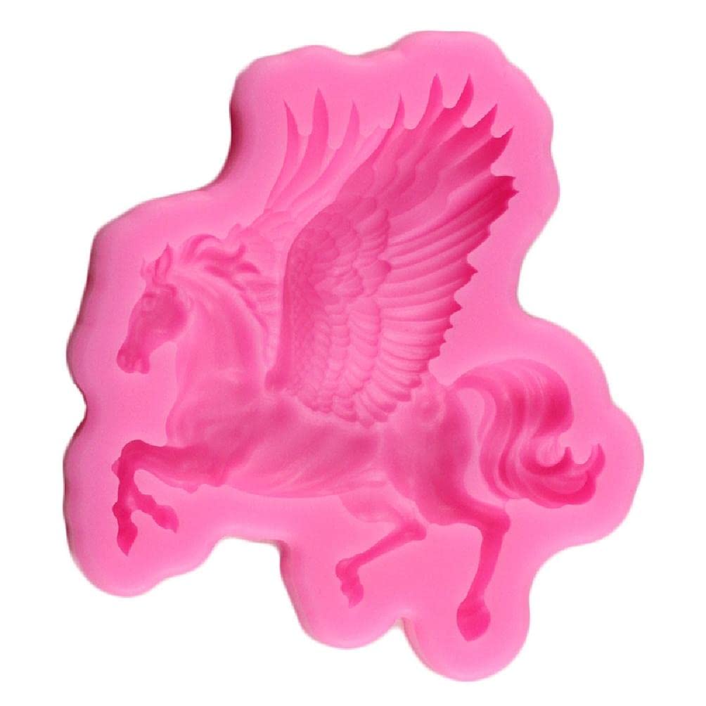 3D Flying Horse Silicone Fondant Molds for Cake Decorating - Chocolate, Candy & Polymer Clay Baking Tools - Perfect for Birthday Cakes, Wedding Desserts & DIY Crafts