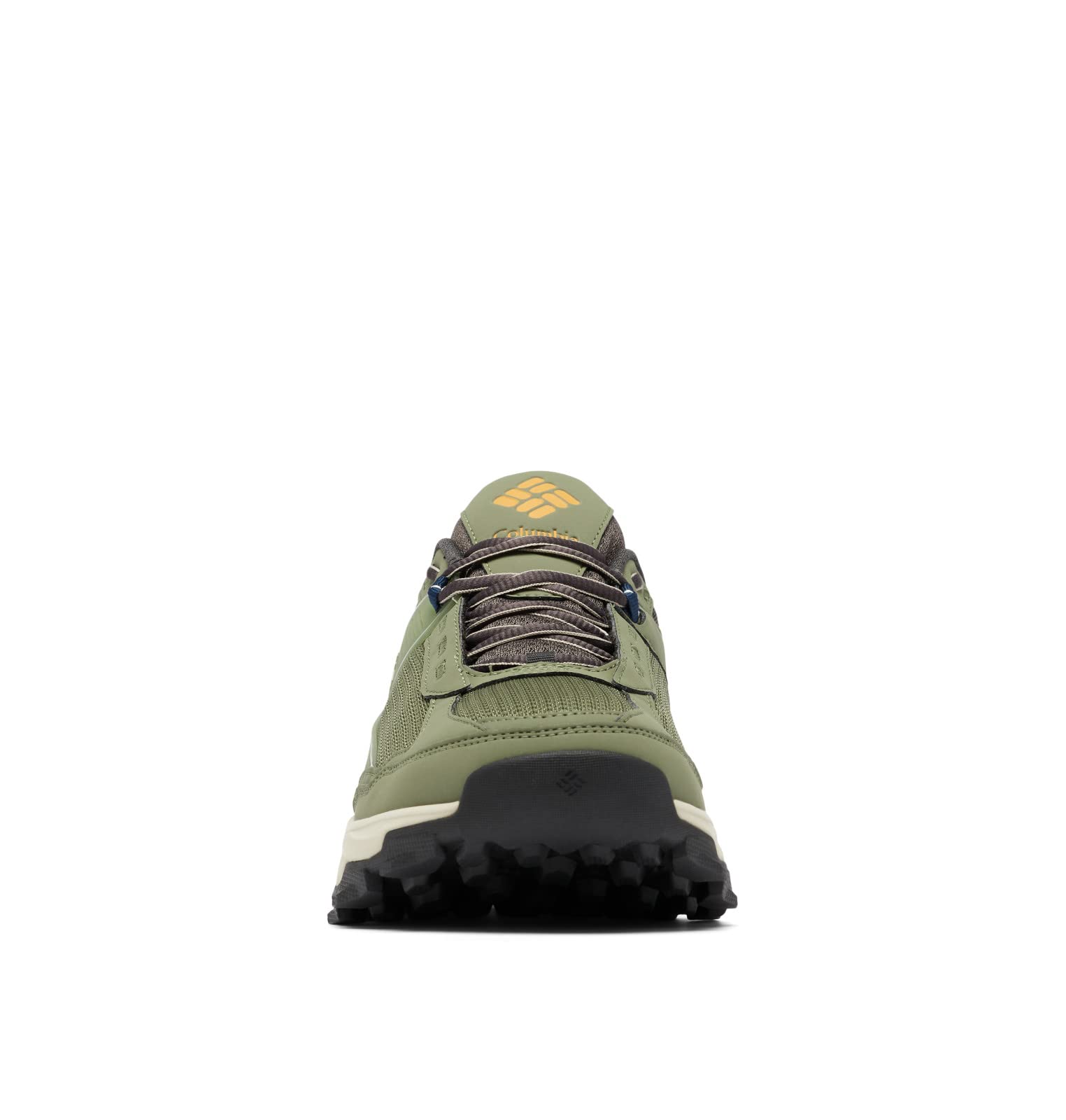 Columbia Men's Hatana Max OutDry Hiking Shoes - Waterproof Trail Running Shoes for Men, Mosstone/Golden Yellow, Size 8.5 | Perfect for Outdoor Adventures, Hiking & Backpacking