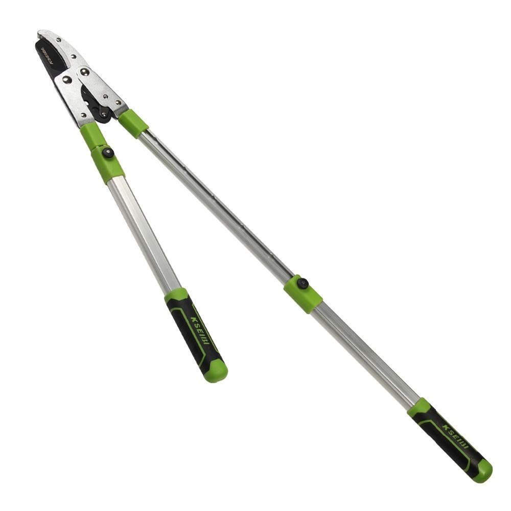 Premium Long Handle Garden Loppers - Anvil & Bypass Tree Pruning Shears with Razor Sharp Blades, Telescoping Aluminum Handle for High Reach - Perfect for Fruit Picking, Tree Trimming & Gardening Tools | Ideal for Home Gardeners & Professional Landscapers