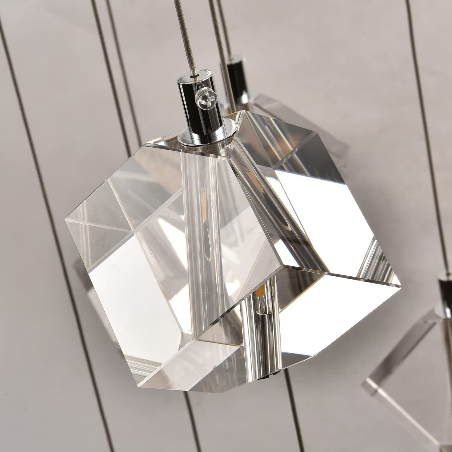 Modern Chrome Raindrop Pendant Light Fixture - 14-Light Round Crystal Chandelier for High Ceilings - Elegant Dining Room, Living Room, Staircase & Hotel Lighting Decor