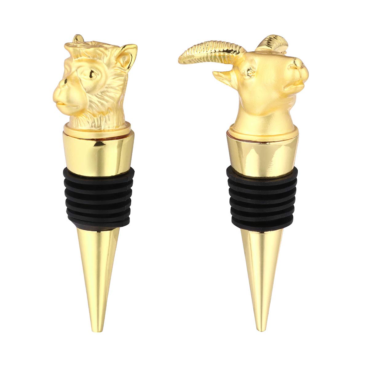 DOITOOL 1pc Alloy Wine Bottle Stopper - Reusable Cork Plug for Red, White & Sparkling Wine - Perfect for Home Bars, Restaurants & Gifts