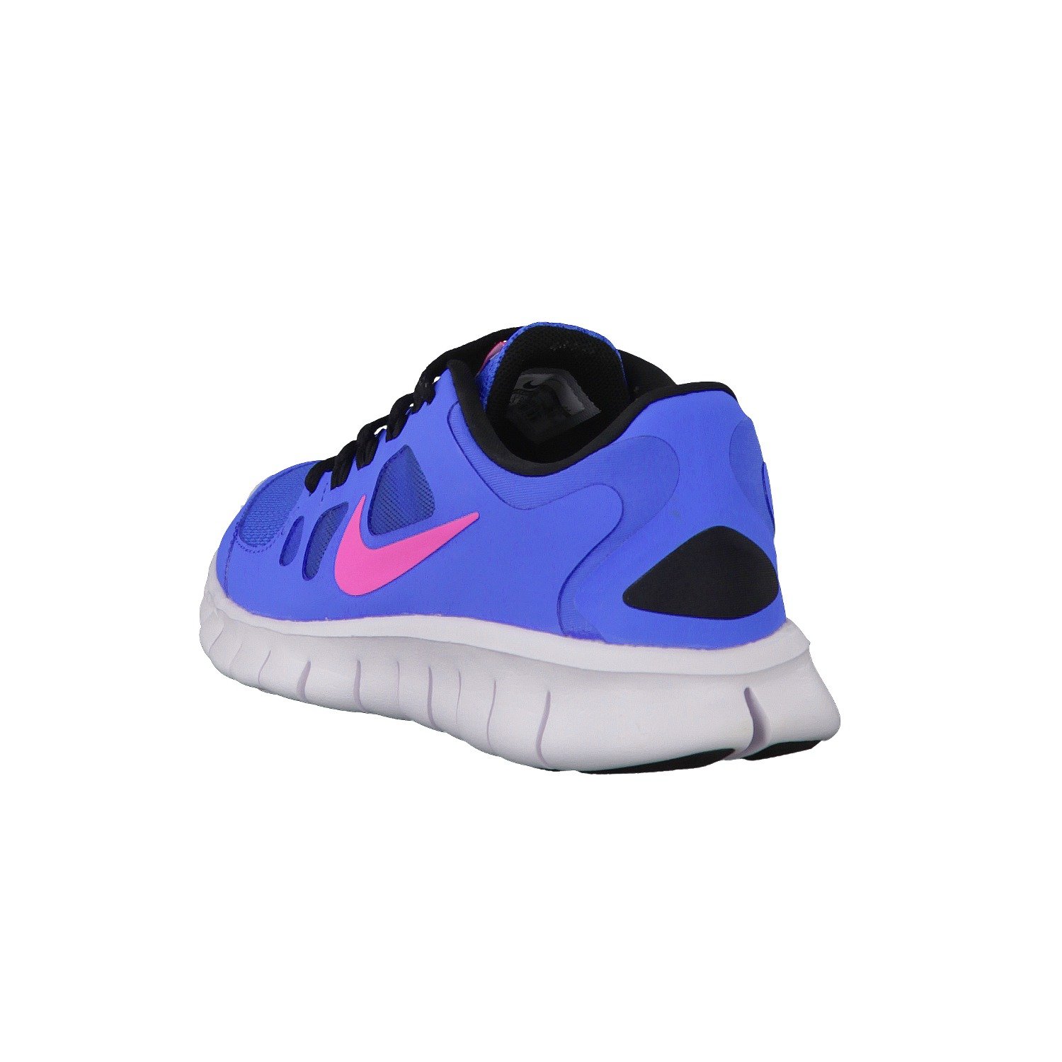 Nike Kids' Free 5.0 (GS) Running Shoes - Lightweight & Breathable for Boys & Girls - US Size 7 - Distance Blue/Pink Flash/Black/White - Perfect for School, Sports & Daily Activities