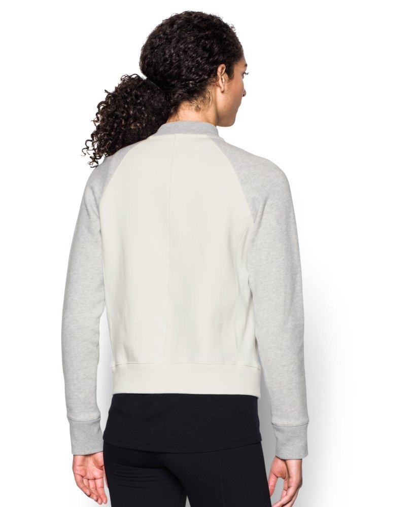 Under Armour Women's Varsity Fleece Bomber Jacket - Warm Softshell Outerwear for Running, Hiking & Casual Wear