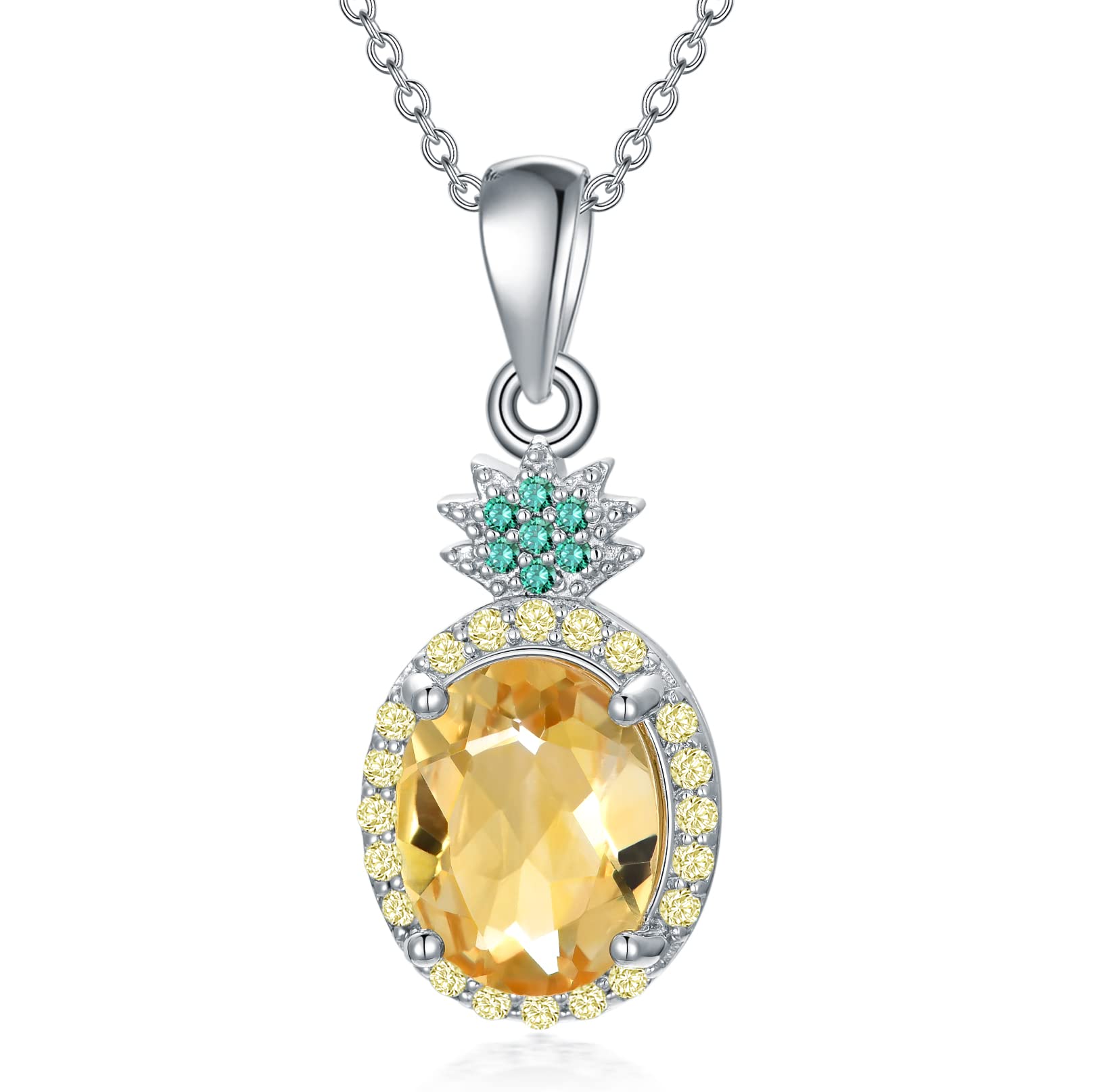 925 Sterling Silver Sunflower Rose Cross Lotus Honey Bee Pineapple Pendant Necklace for Women - Elegant Floral Jewelry Gift for Girlfriend Wife Mom - Perfect for Birthday Valentine's Day Anniversary & Everyday Wear