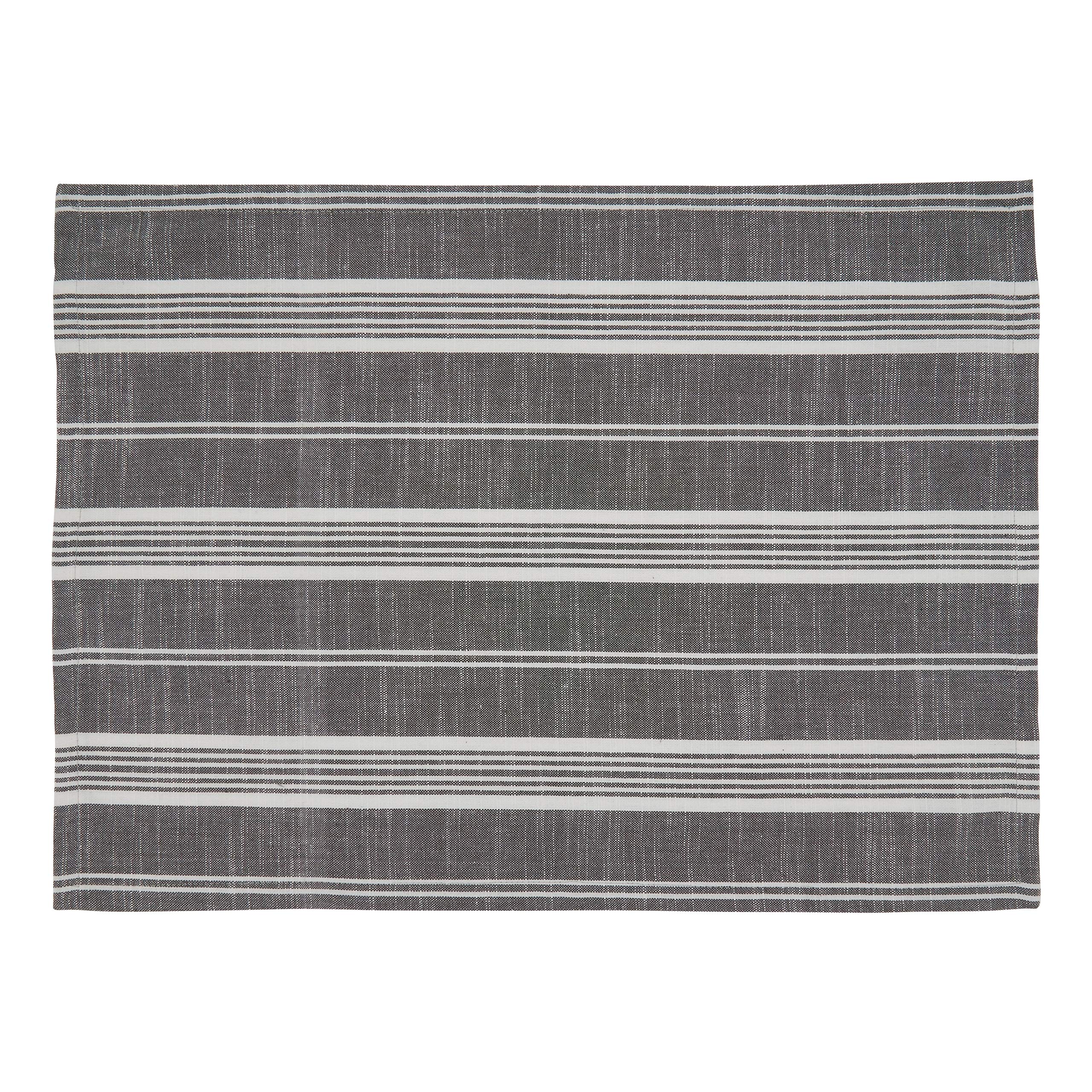 Premium Striped Cotton Placemats Set of 4 - Washable & Durable Table Mats for Dining Room, Kitchen, and Party Decor - Elegant Home Tableware for Everyday Use and Special Occasions