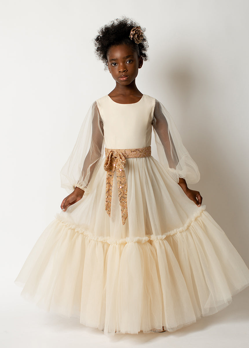 Elegant Cream Tianna Dress for Women - Perfect for Weddings, Parties & Special Occasions