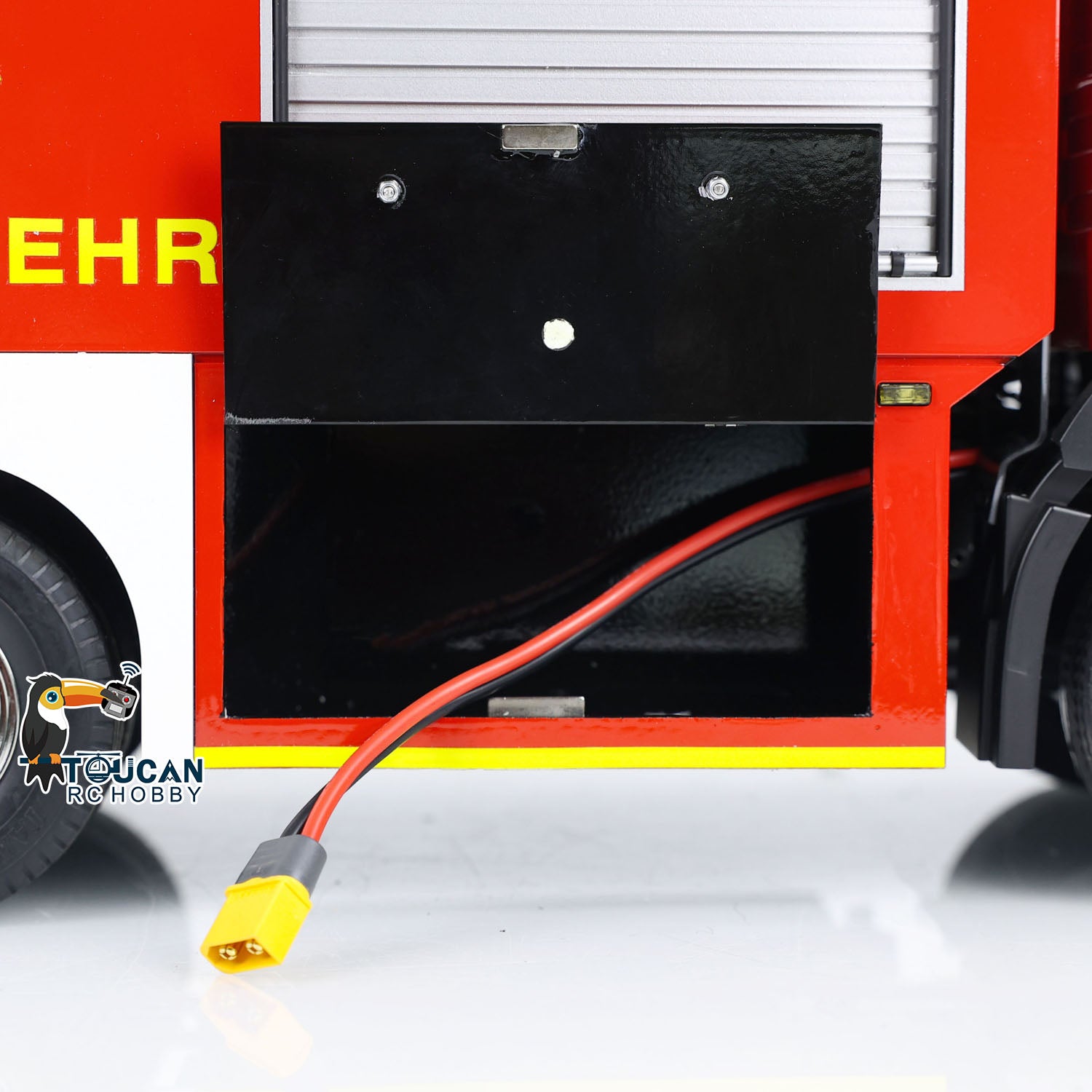 1/14 Scale 4x2 RC Fire Truck with 2-Speed Transmission - Pre-Assembled & Painted - FlySky ST8 Remote Control - Perfect for Firefighting Simulation & RC Car Enthusiasts