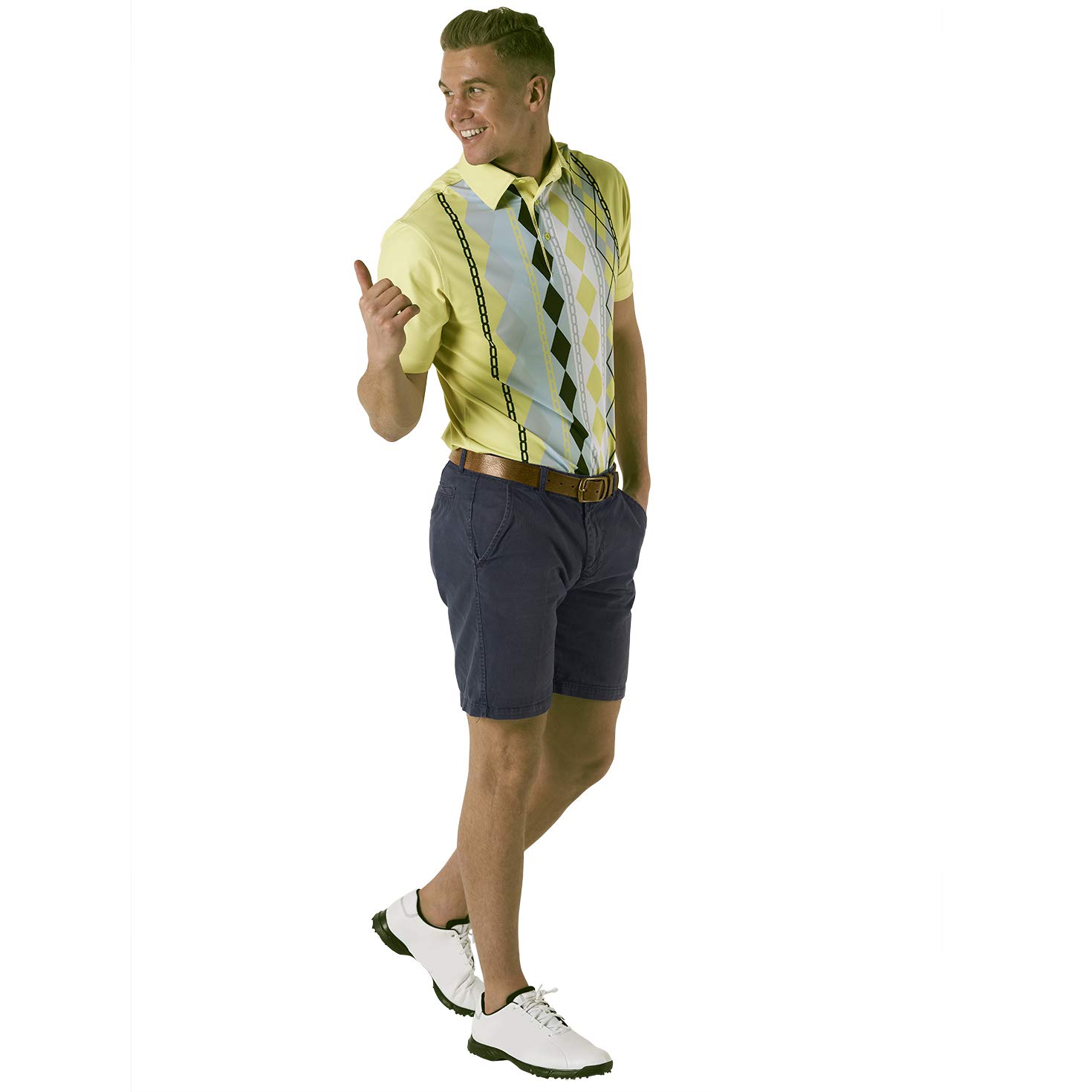 Royal & Awesome Men's Golf Shirts - Funny & Colorful Golf Polos for Men | Bright Design for Golf Courses & Casual Wear