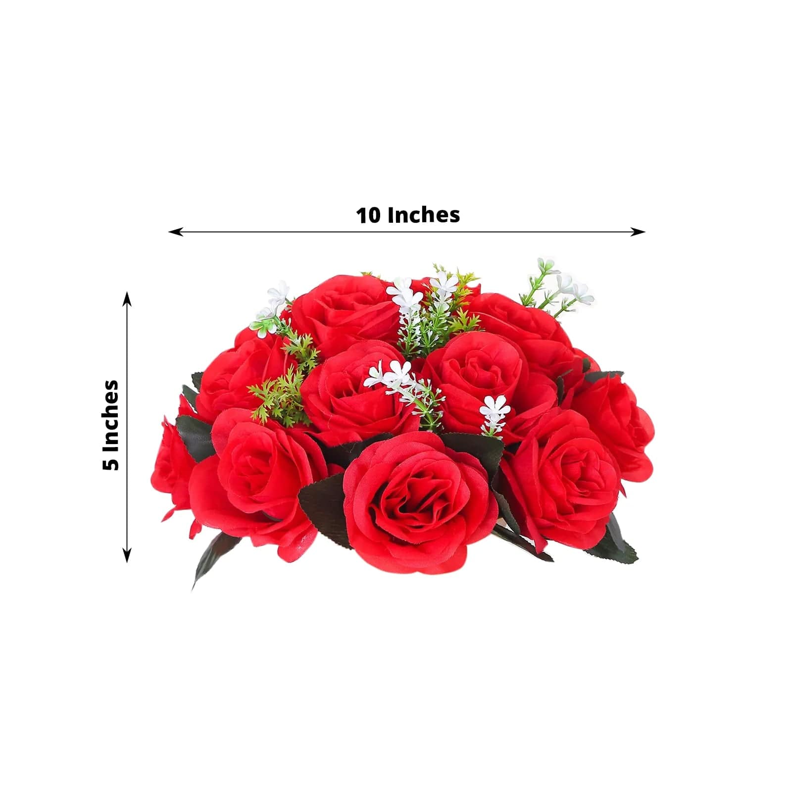 2 Bouquets of 10 Silk Roses Artificial Flower Balls - Elegant Home Decor for Weddings, Parties & Centerpieces