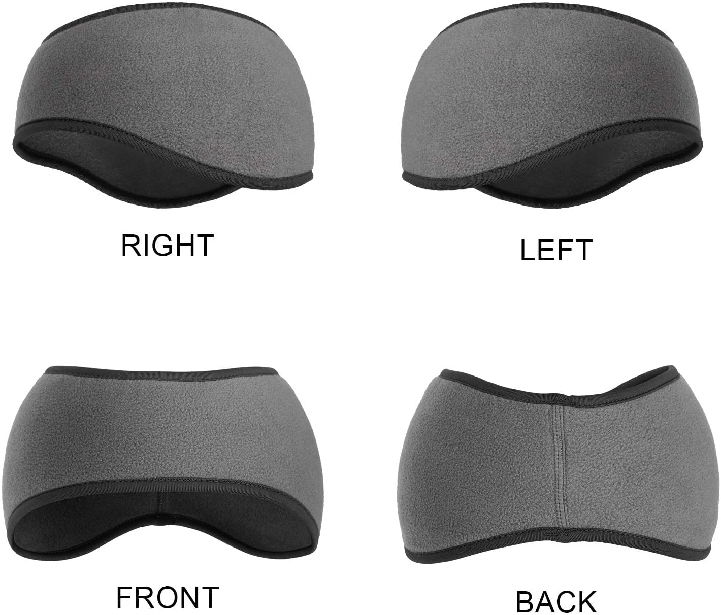 SAVITA 2 Pack Thermal Ear Warmers Headband - Stretchy Winter Ear Covers for Women, Men & Girls - Moisture Wicking Ski Headband & Workout Sweatband - Perfect for Running, Skiing, Hiking & Outdoor Sports