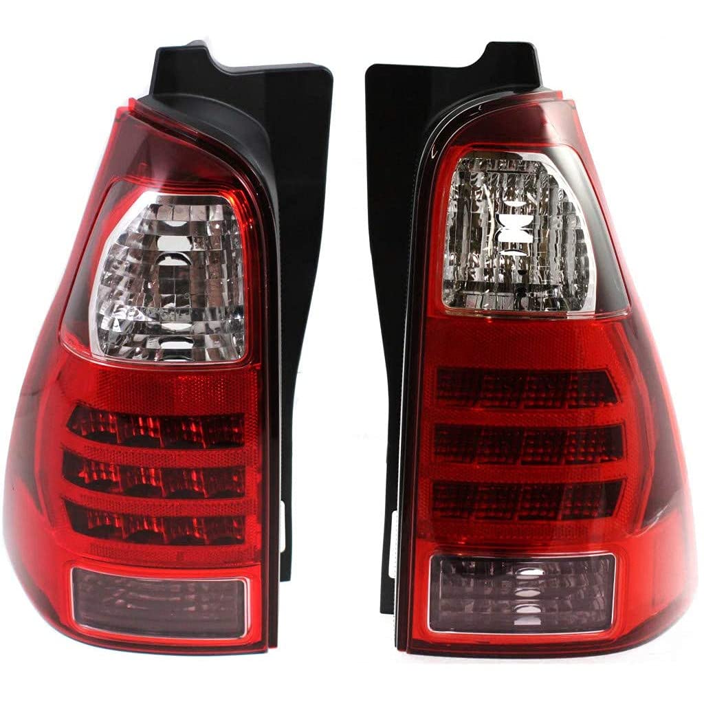 2006-2009 Toyota 4Runner Rear Tail Lights Pair - Left & Right Side Assembly (Part# TO2800172 TO2801172 | 81561-35280 81551-35320) - Perfect for Replacement & Nighttime Safety Enhancement