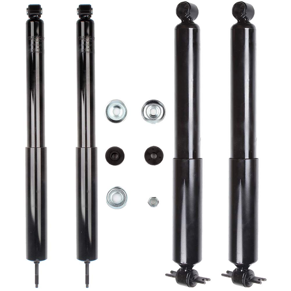 ECCPP 4-Piece Front & Rear Shock Absorbers Set for 1991-2001 Jeep Cherokee - Replacement for OEM 344091 & 344089 - Smooth Ride for Off-Road & Daily Driving