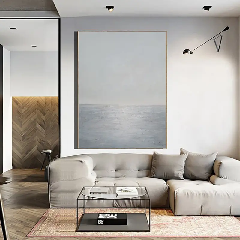 Ocean and Sky Painting - Handmade Wall Art #OS025 for Home Decor, Living Room, Bedroom & Office
