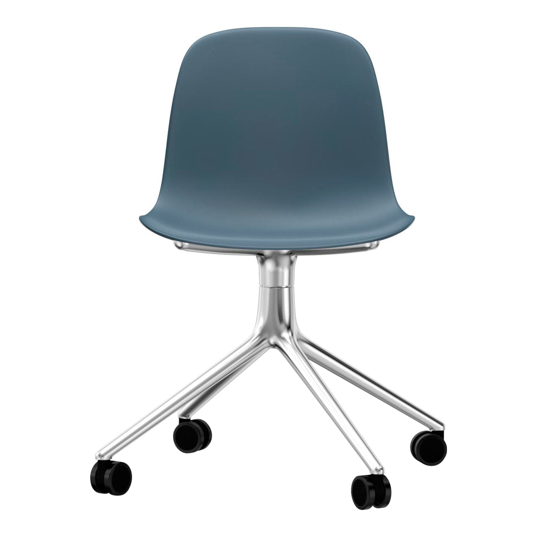 Ergonomic Form Chair with 4-Wheel Swivel Base - Adjustable Office Chair for Home & Work - Perfect for Desk Work, Gaming, and Study Sessions