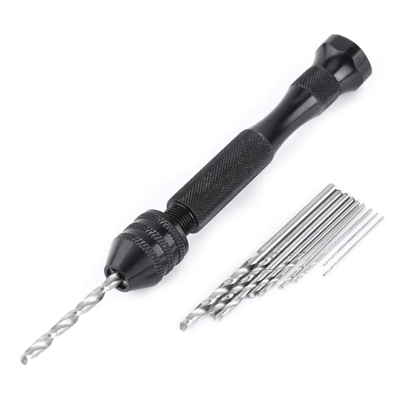 High Speed Steel Hand Drill Bits Set - 10pcs T-Twist Drill Bits for Wood, Metal & Plastic - Mini Hand Drill Tool for DIY, Carpentry & Home Improvement Projects