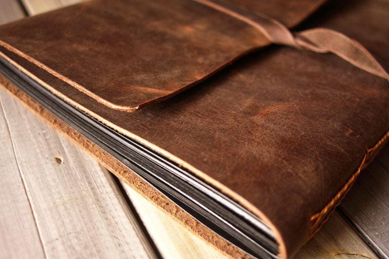 Personalized Distressed Brown Memorial Guest Book - Funeral, Memorial Service & Celebration of Life Keepsake for Cherished Memories