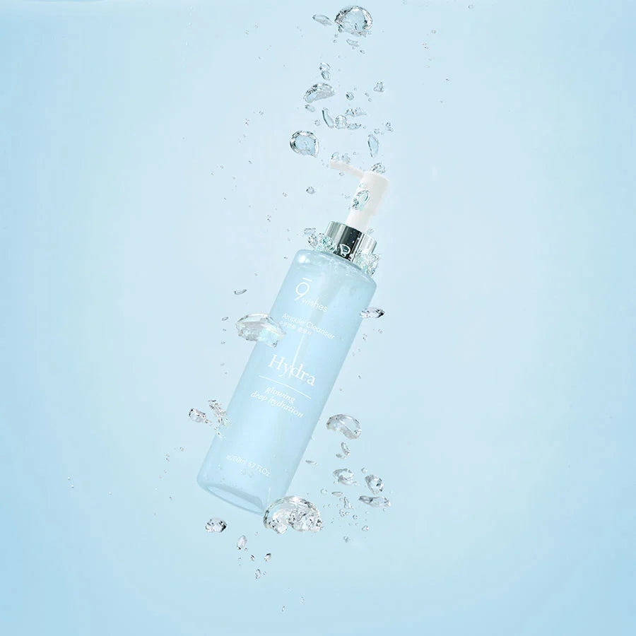 9wishes Hydra Ampoule Cleanser 200ml - Deep Cleansing & Hydrating Facial Wash for Dry & Sensitive Skin | Perfect for Daily Skincare Routine & Makeup Removal