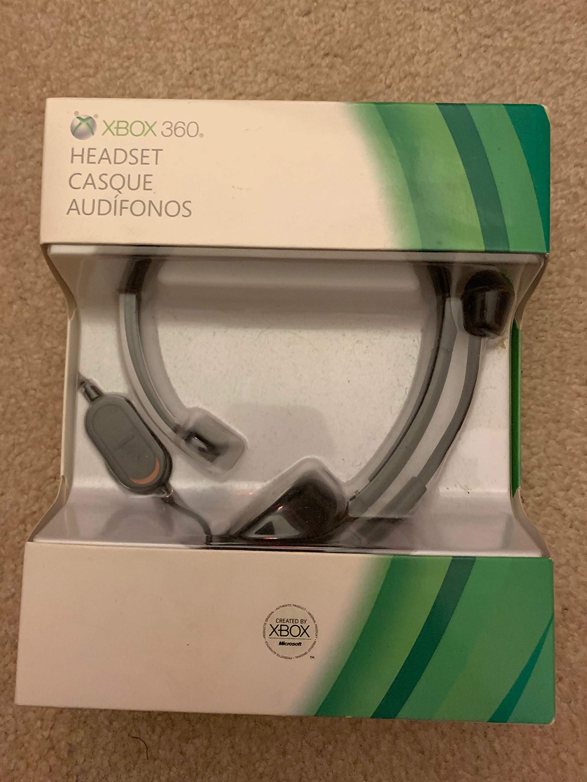 Microsoft Xbox 360 P5F-00001 Gaming Headset with In-Line Volume Control & Boom Microphone - Noise Cancelling Headphones for Xbox 360, PC & Online Gaming Sessions
