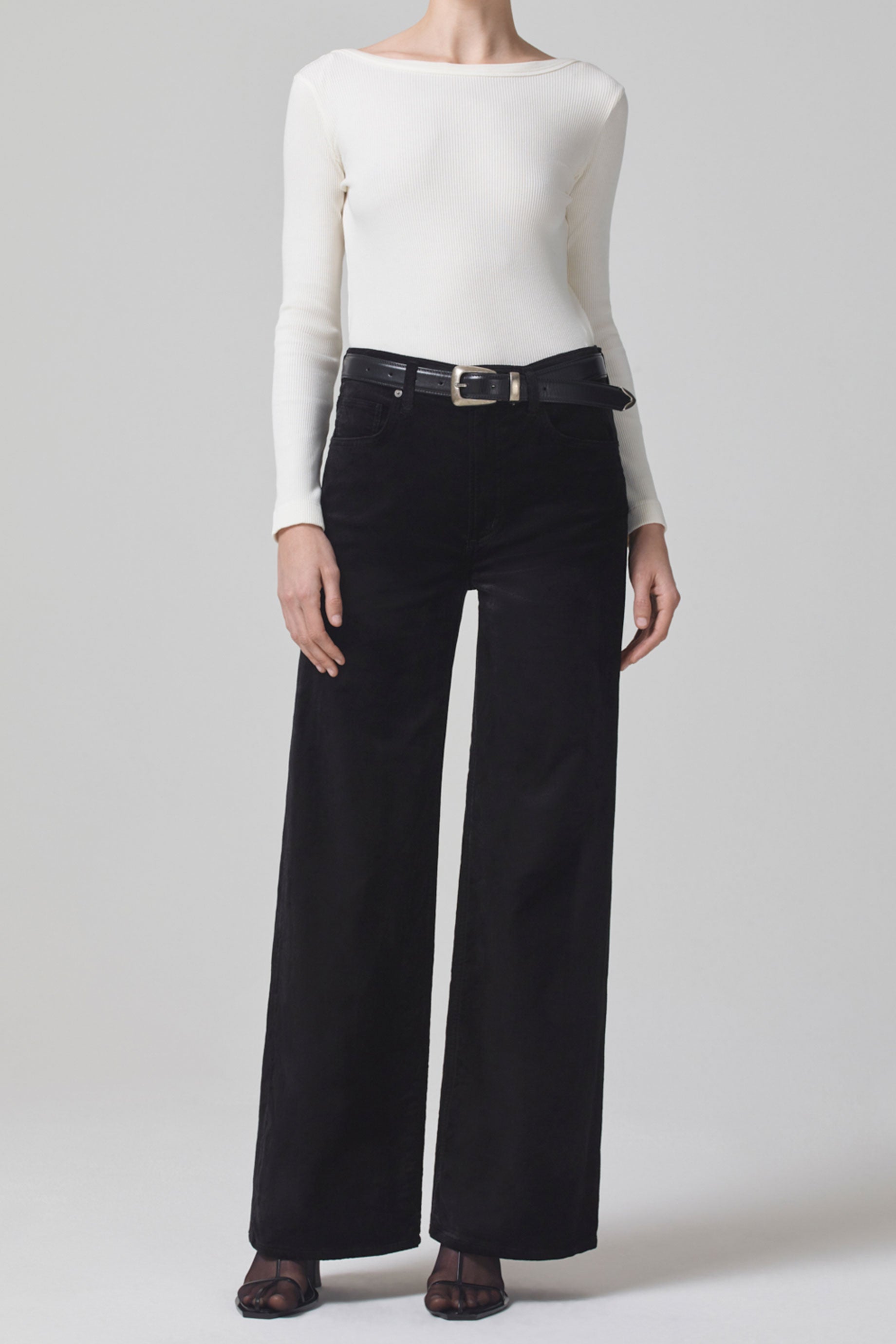 Citizens of Humanity Paloma Corduroy Pants for Women - High Waisted Black Skinny Jeans | Comfortable & Stylish for Work, Date Night & Casual Outings