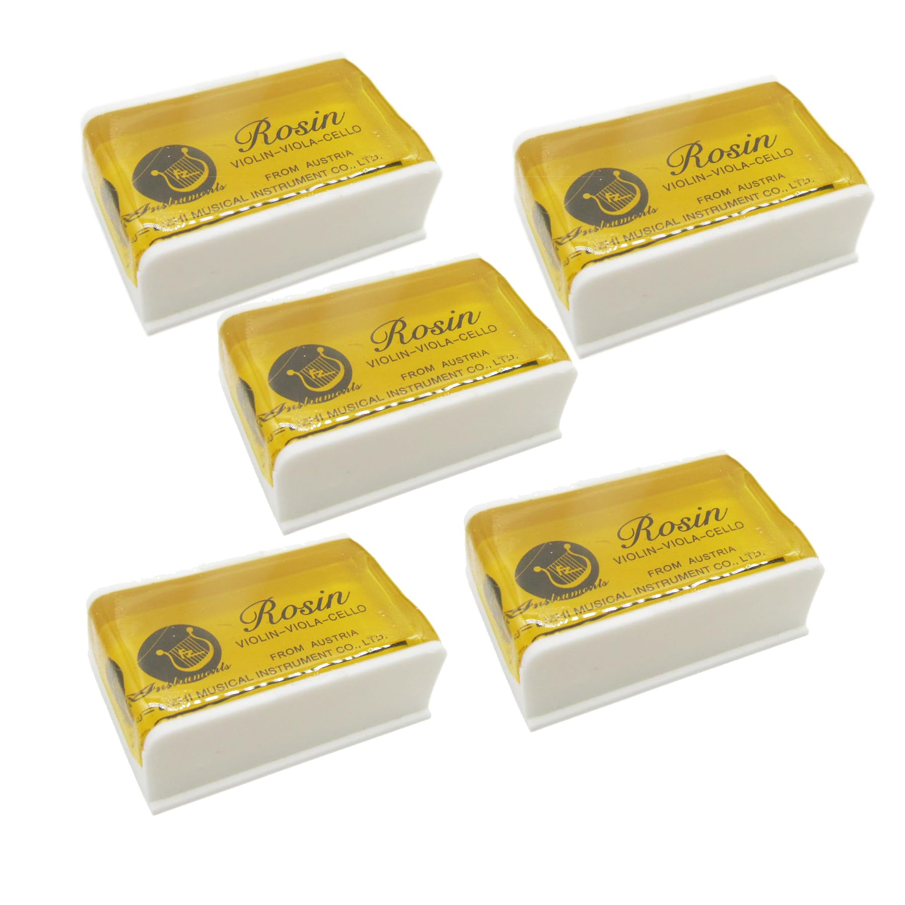 5-Piece Premium Rosin Set for Violin, Viola, Cello & Erhu - High-Quality Bow Rosin for String Instruments - Perfect for Professional Musicians & Beginners - Practice, Performances & Studio Recording
