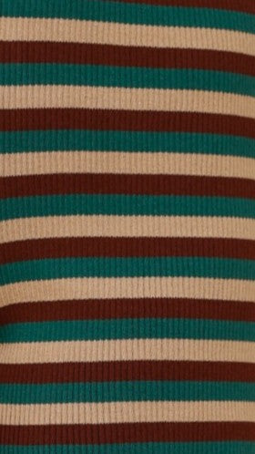 Bianca Knit Ribbed Shorts for Women - Green Stripe Casual Lounge Shorts - Perfect for Yoga, Running, and Summer Outfits