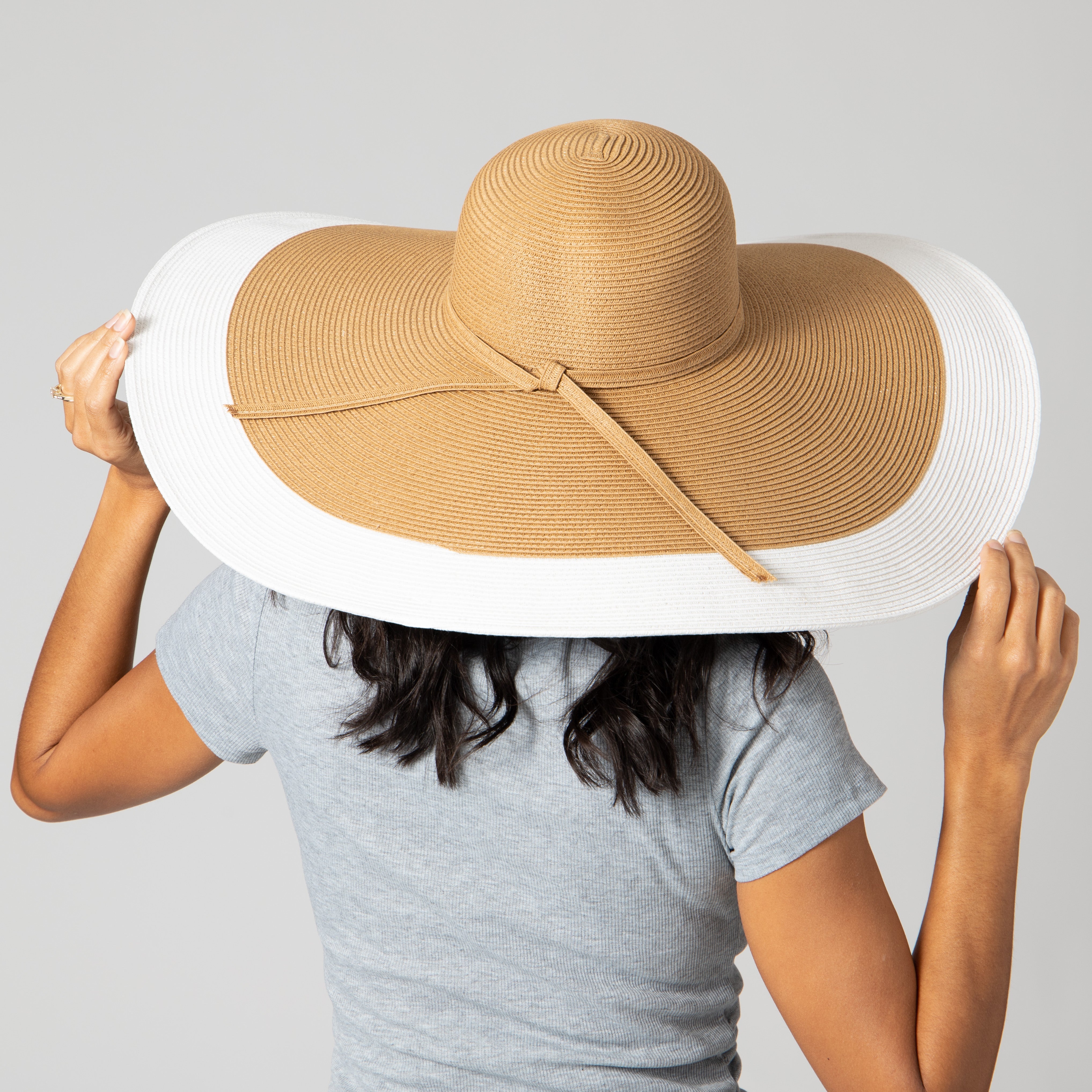 Women's Ultrabraid XL Contrast Brim Hat - Stylish Wide Brim Sun Hat for Beach, Summer & Outdoor Activities
