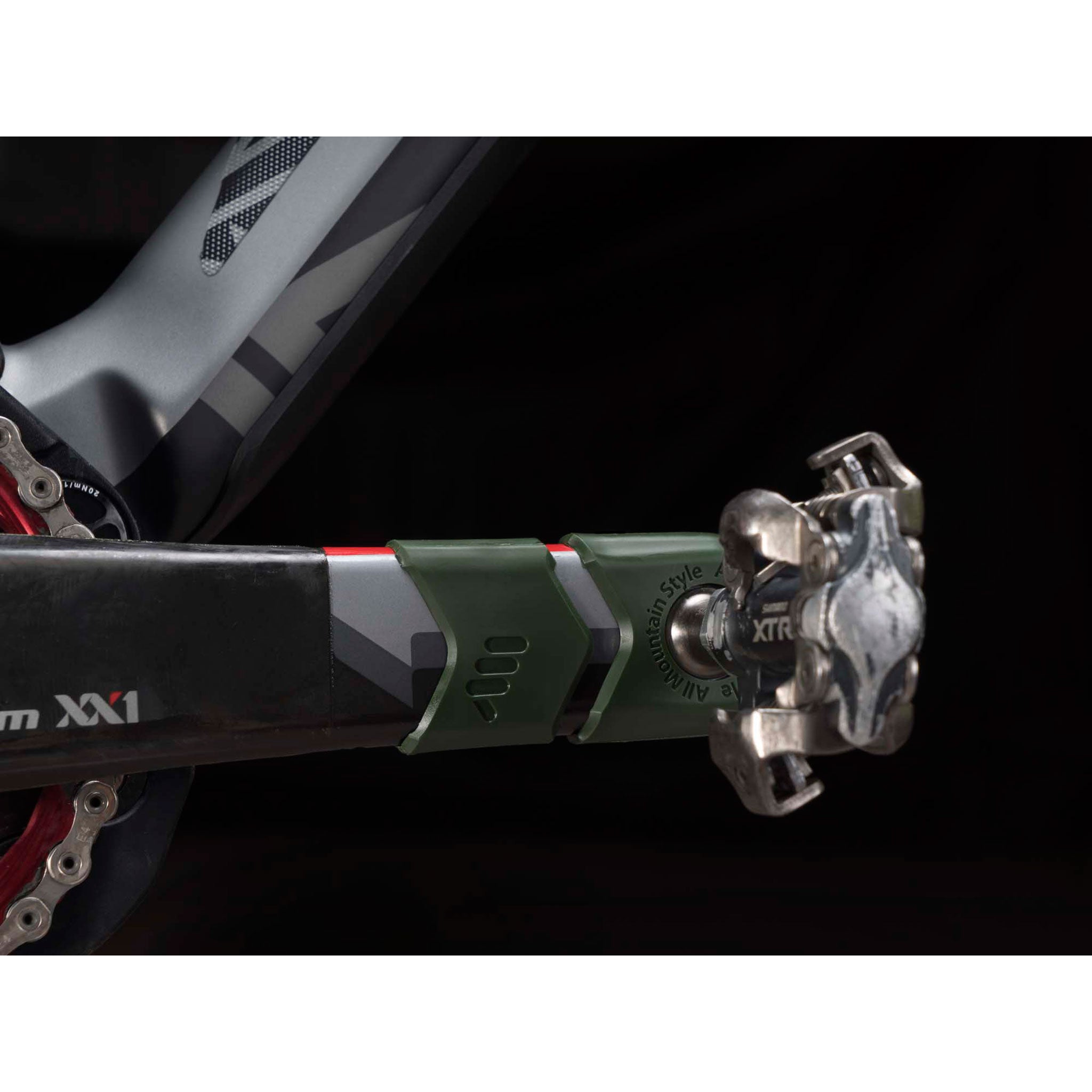 Premium All Mountain Style Crank Defender - Green Bike Chain Protector for Mountain Biking & Trail Riding | Durable MTB Crank Arm Guard for Downhill & Cross-Country Cycling