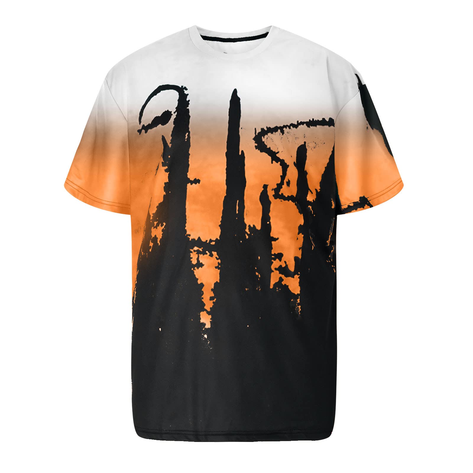 Men's Casual Short Sleeve Graphic T-Shirt - Summer Round Neck Printed Pullover Top for Everyday Wear | Perfect for Streetwear, Gym, and Weekend Outings