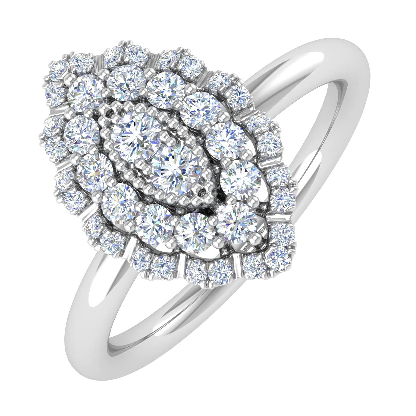 1/3 Carat Marquise Diamond Ring in 14K Gold - Elegant Engagement, Wedding & Anniversary Jewelry Gift for Women
