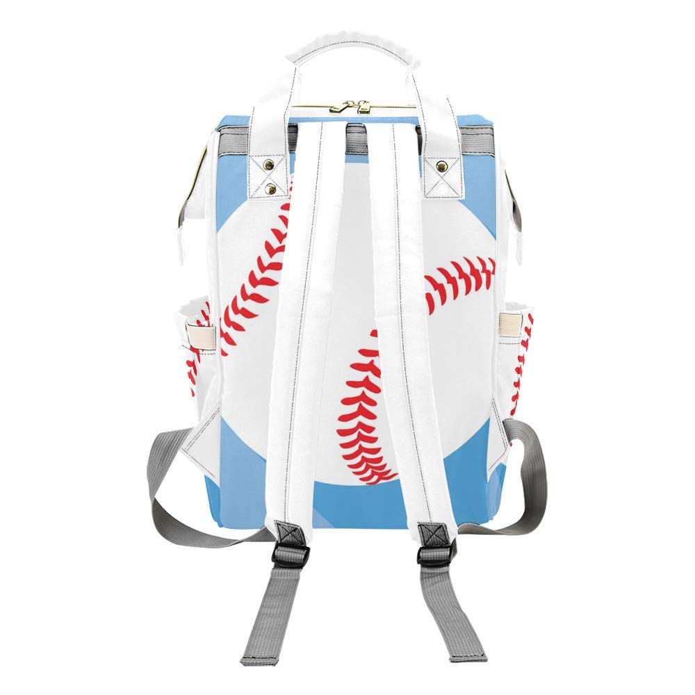 Personalized Baseball Diaper Backpack for Baby - Art Sports Nursing Nappy Bag with Name, Travel Tote for Moms & Girls (10.83 x 6.69 x 15 Inch) - Perfect for Baseball Games, Daycare & Family Outings