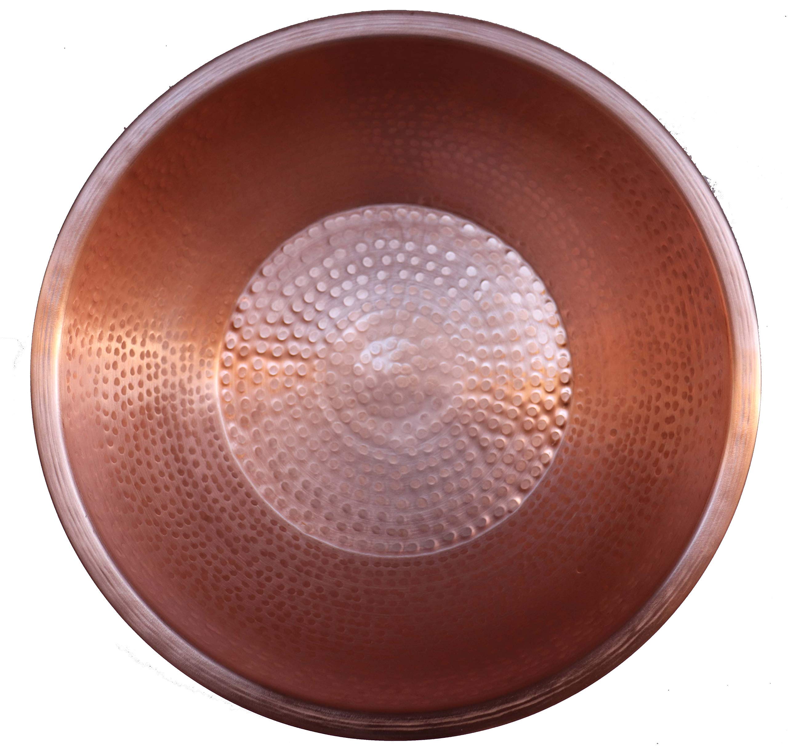 Hand Hammered Copper Foot Wash Bowl - Portable & Shiny for Spa, Pedicure, and Relaxation at Home