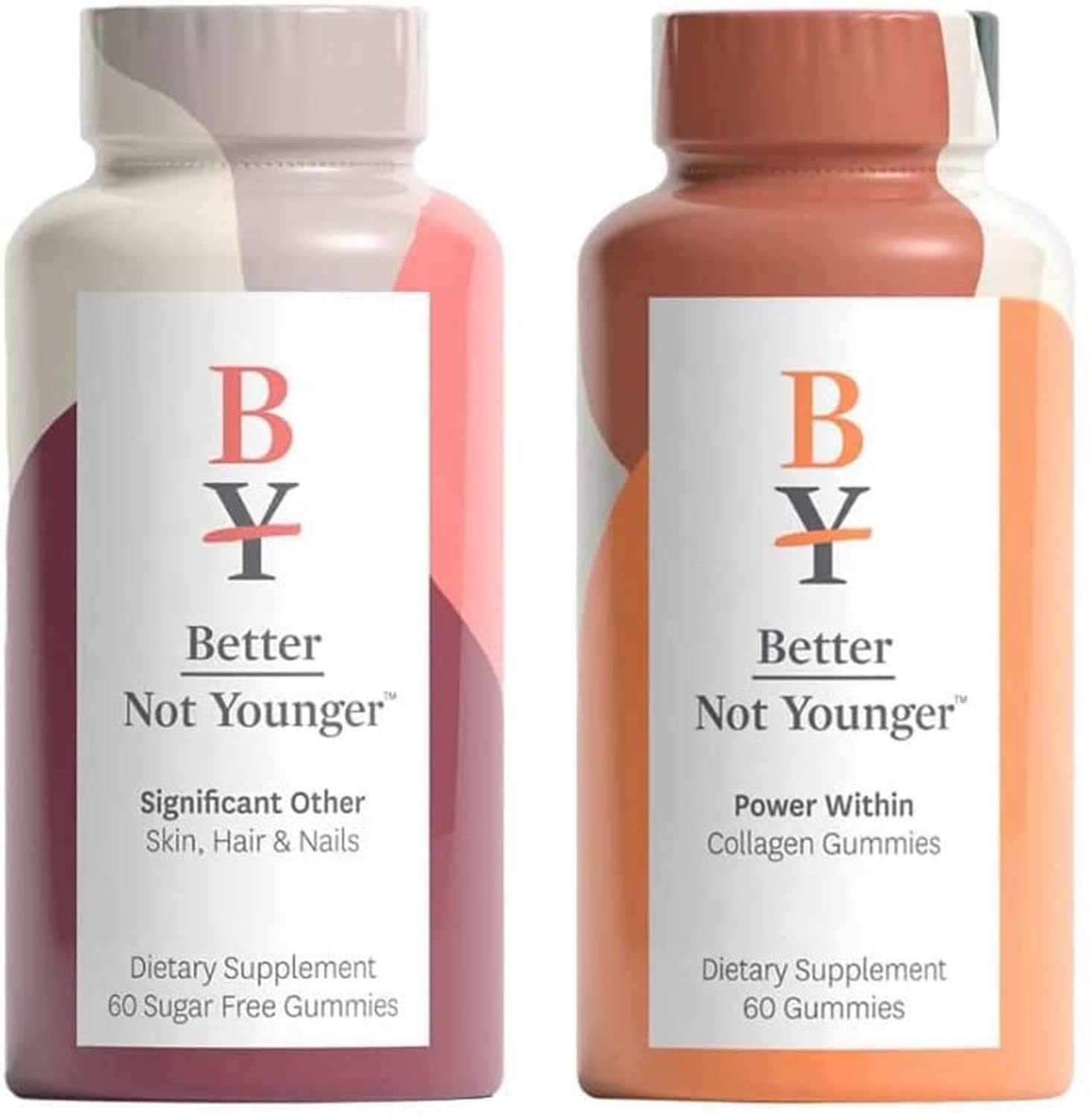 Better Not Younger Power Within Skin & Scalp Collagen Gummies + Significant Other Hair, Skin & Nails Supplement Bundle - Gluten-Free Chewable Dietary Supplements for Women - Promote Healthy Hair Growth & Radiant Skin at Any Age | Perfect for Daily Wellness Routine & Anti-Aging Care