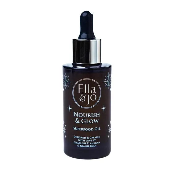 Ella & Jo Nourish & Glow Superfood Face Oil - Organic Anti-Aging Facial Treatment for Dry Skin - Day & Night Moisturizer for Radiant Glow - Perfect for Daily Skincare Routine & Special Occasions