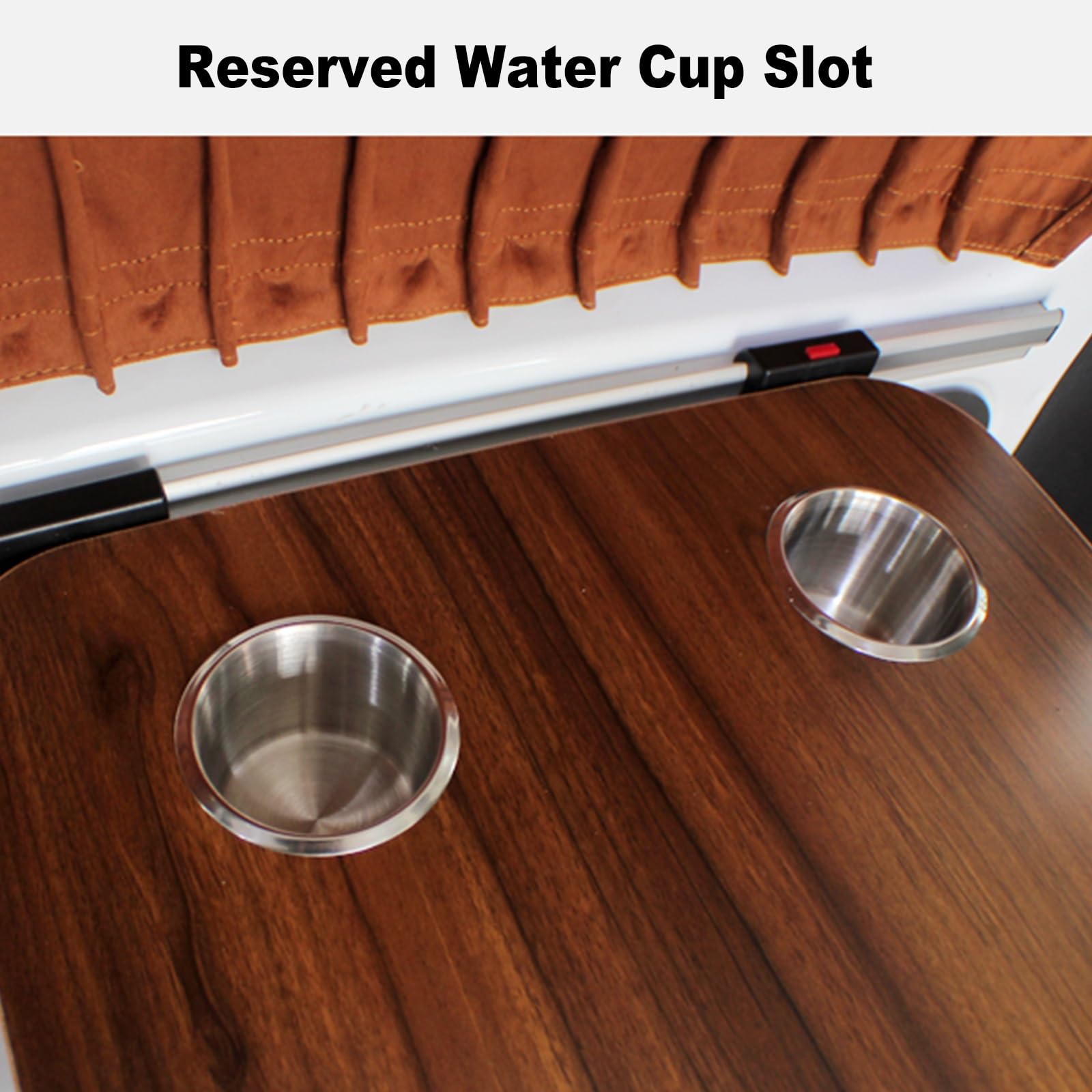 **RV Wall Mounted Folding Table - Space Saving Dining & Work Desk for Motorhome, Camper, Home Office & Outdoor Camping Picnic - Multi-Functional Brown Table**    *(Perfect for small spaces, road trips, remote work, and outdoor adventures!)*