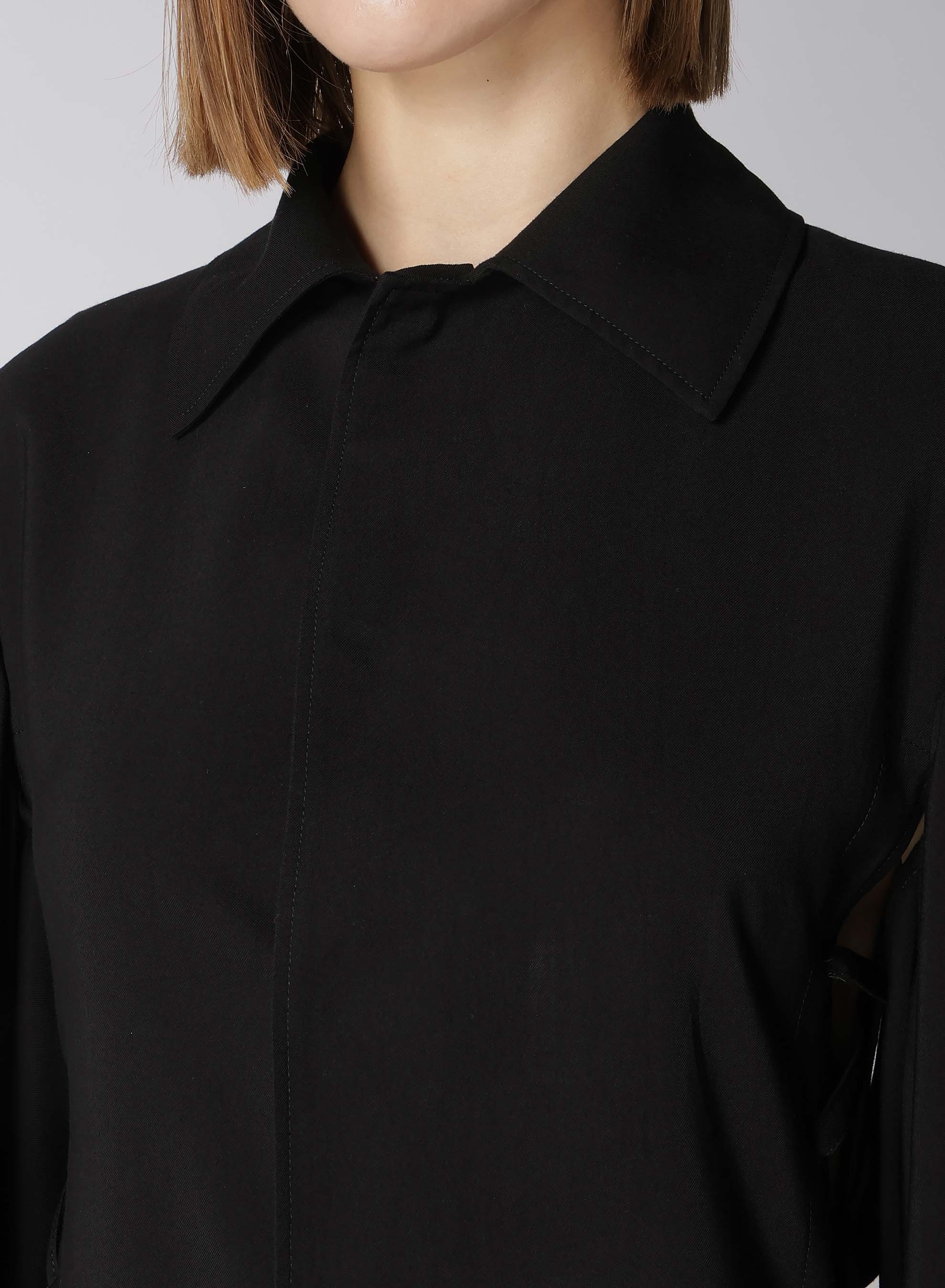 Stylish Cu/Ry High Twisted Gabardine Lace-Up Cut Out Shirt Dress for Women | Elegant Office Wear & Casual Outfit | Perfect for Work, Dates & Special Occasions