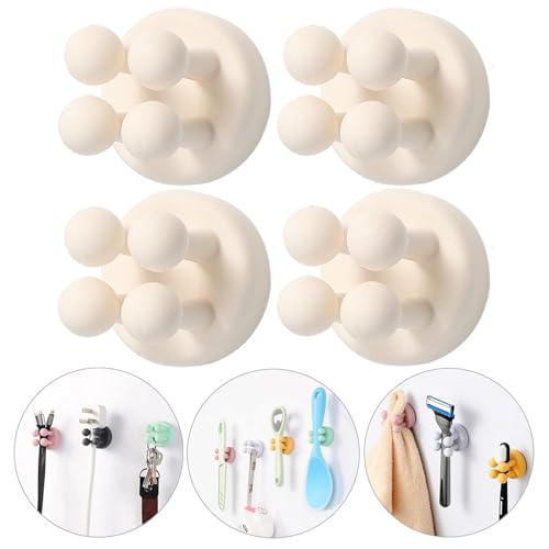 White, Toothbrush Wall Holders for Bathrooms
