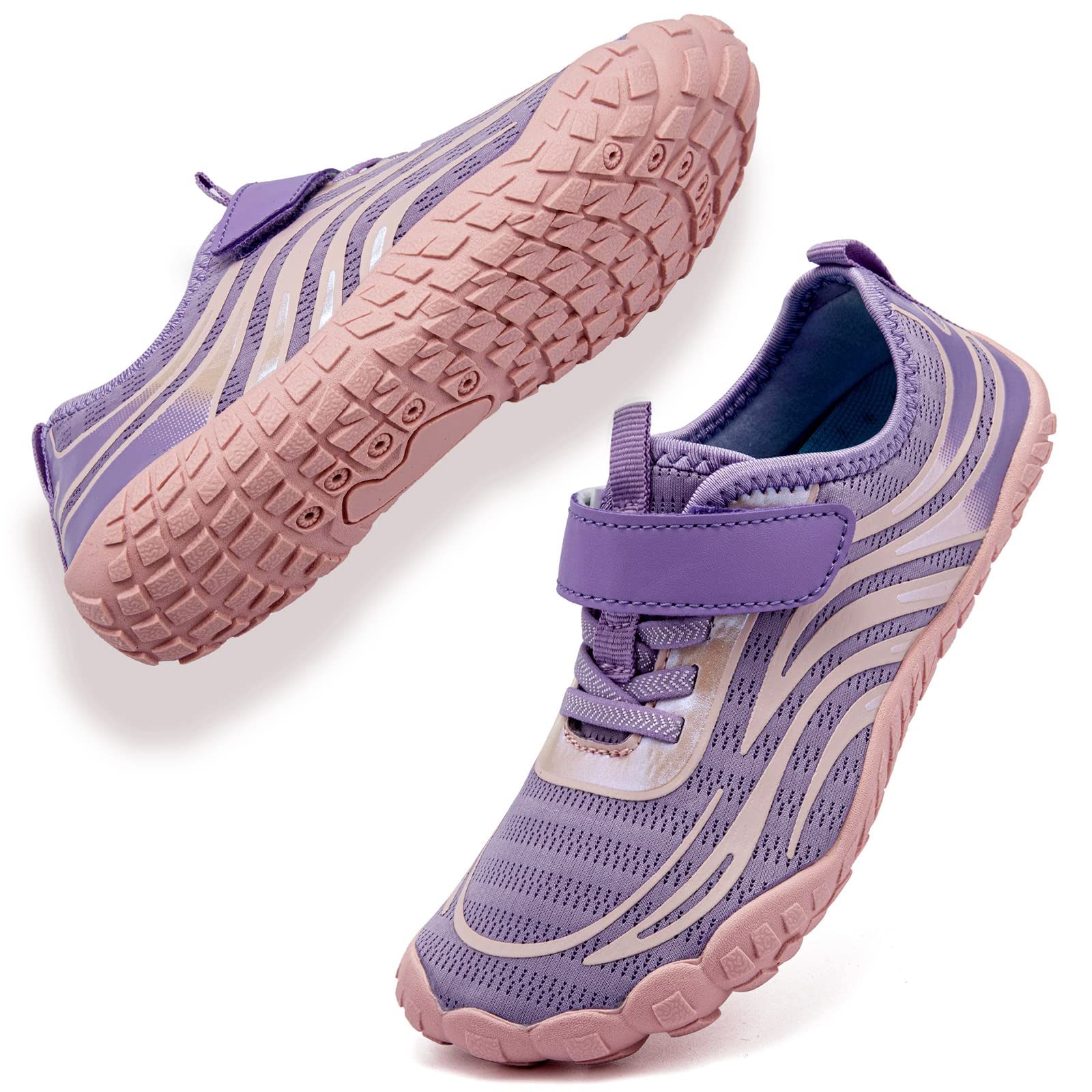 **Boys & Girls Water Shoes - Lightweight Comfortable Sole for Easy Walking, Athletic Slip-On Aqua Socks (Toddler/Little Kid/Big Kid) - Perfect for Beach, Pool, and Water Sports**
