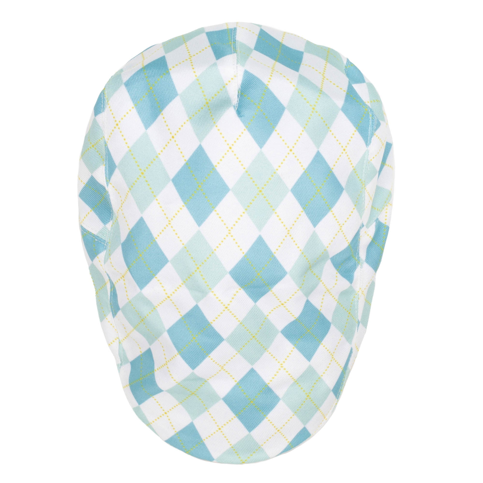 Boys' Plaid Golf Print Cut & Sew Drivers Cap with Faux Suede Brim - Stylish Kids Baseball Hat for Golf, School, and Outdoor Activities