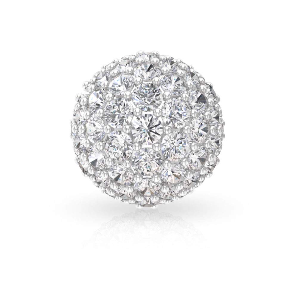 10K Solid Gold Zircon Stud Earrings for Women | Elegant Cubic Zirconia Cluster Stud Earrings | Perfect for Weddings, Parties & Daily Wear