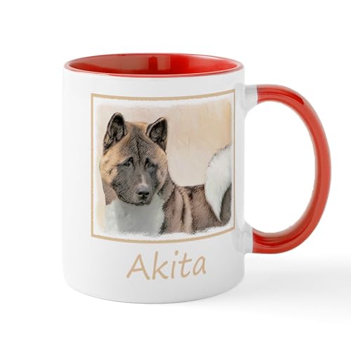 White/Red Inside - Akita
