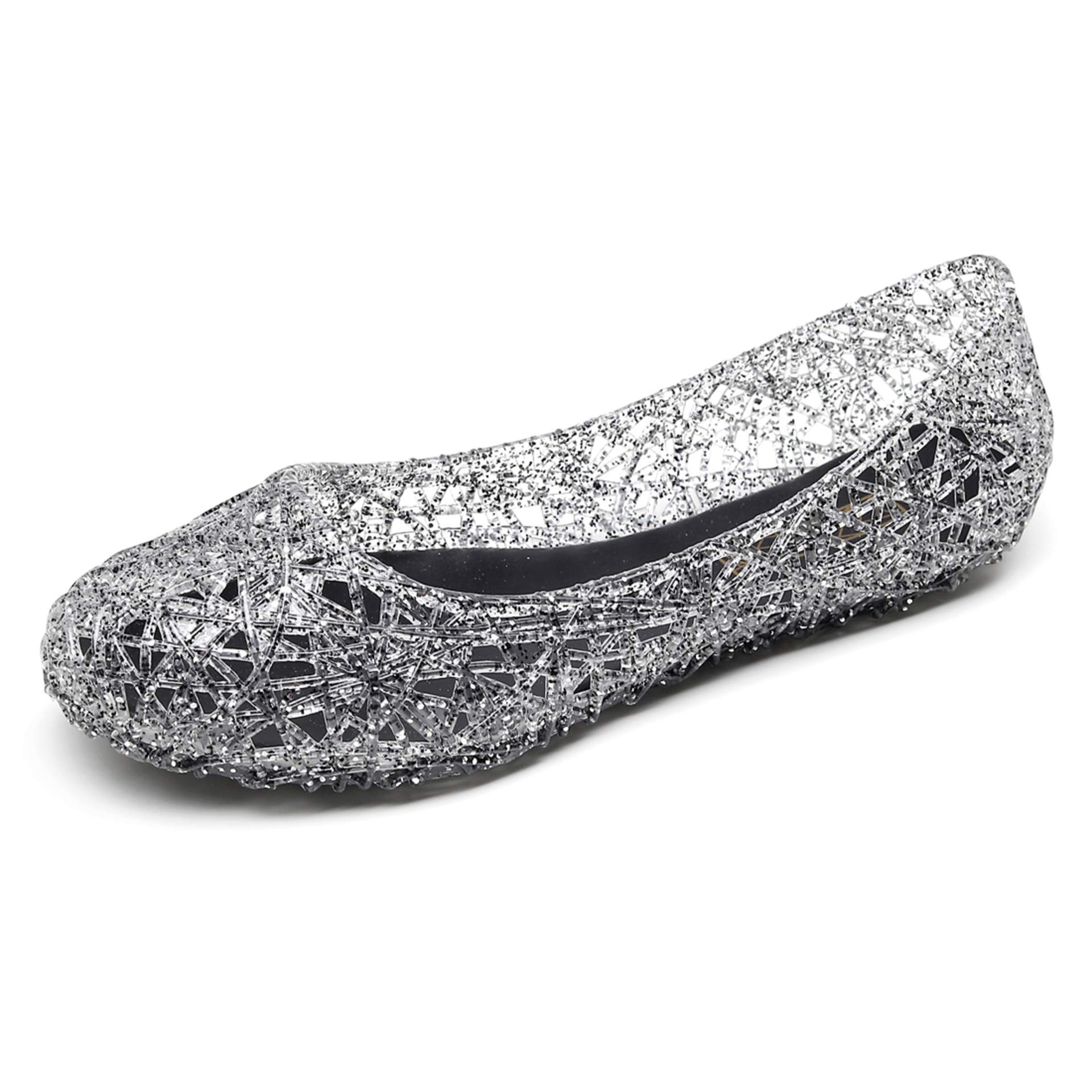 TN TANGNEST Women's Jelly Shoes - Slip On Beach Sandals, Breathable Hollow Ballet Flats for Women | Perfect for Summer, Poolside, Beach Vacations & Casual Outings