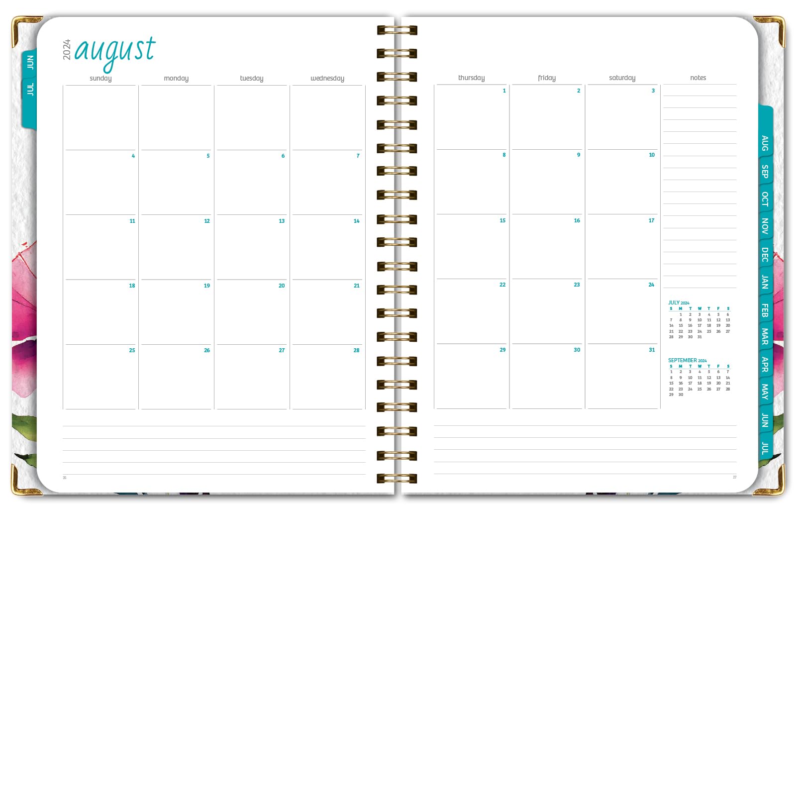 2024-2025 Academic Year Hardcover Planner (June 2024-July 2025) - 8.5