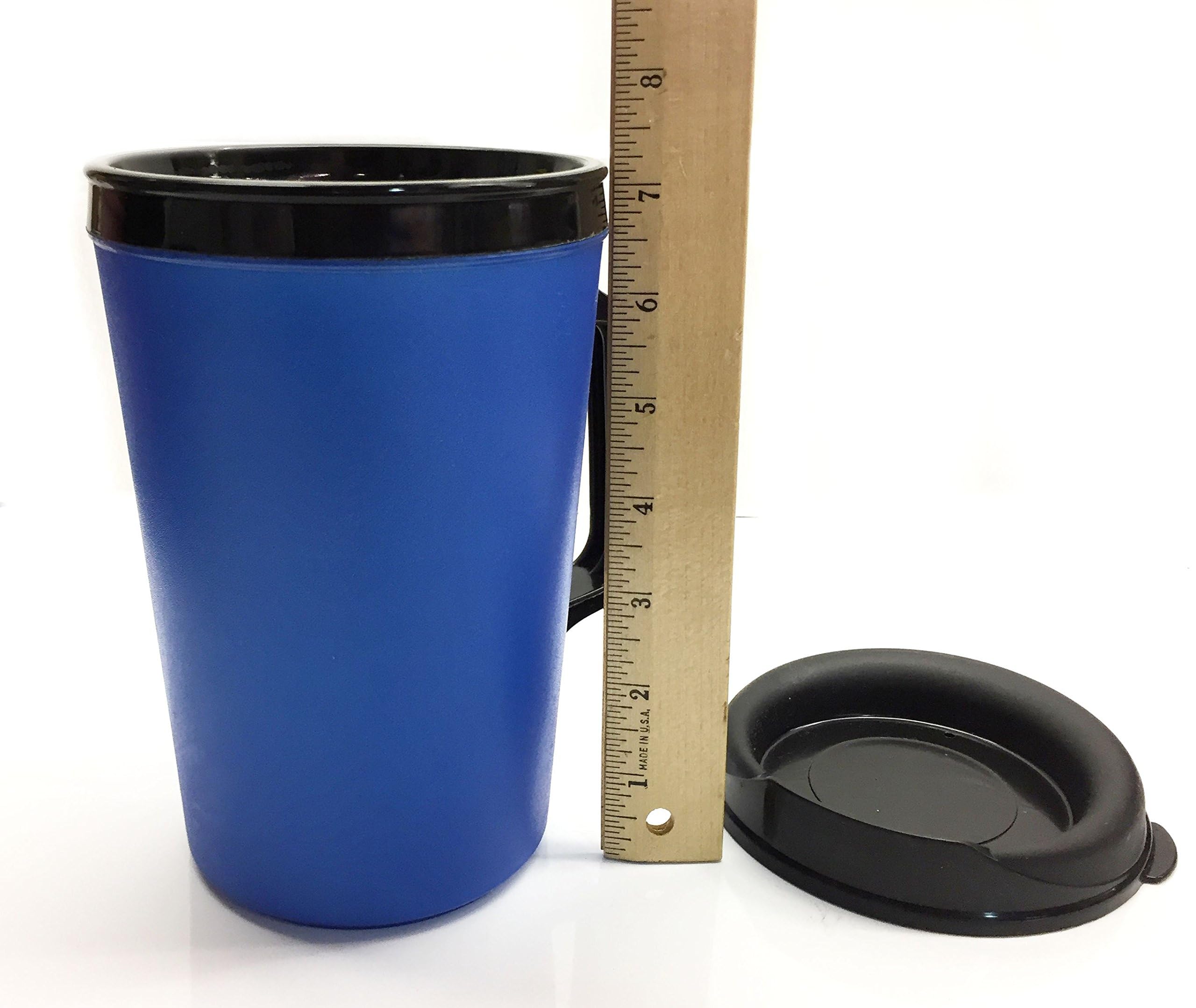 GAMA Electronics 2-Pack 34oz Insulated Coffee Mugs - (1) Blue & (1) Red - Double-Wall Stainless Steel Travel Mug with Lid - Keeps Hot/Cold for Hours - Perfect for Office, Camping & Commuting