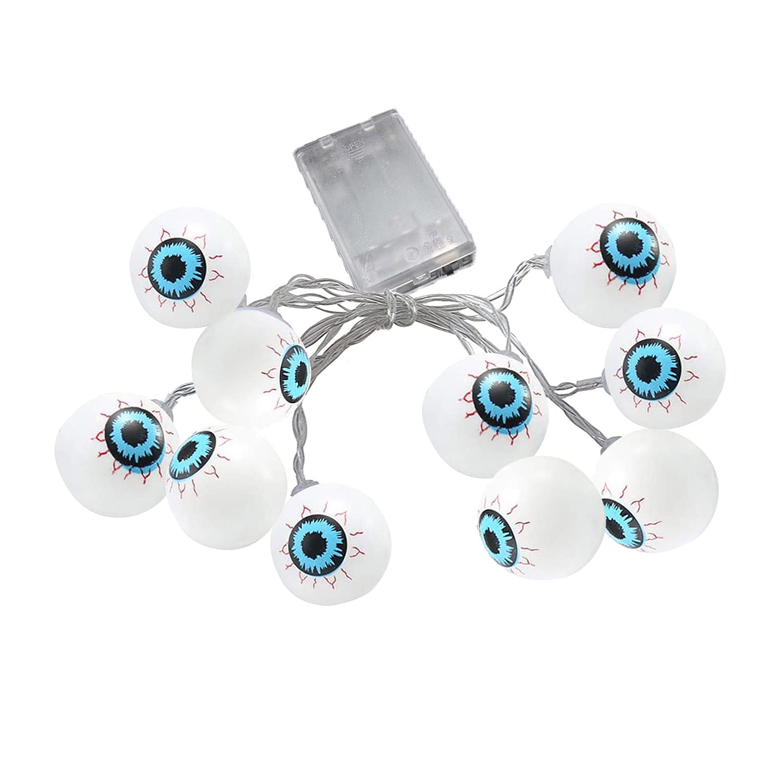LED Halloween Eyeball String Lights - Spooky Decorations with Glowing Beads for Indoor & Outdoor Party Decor | DOUYA Brand