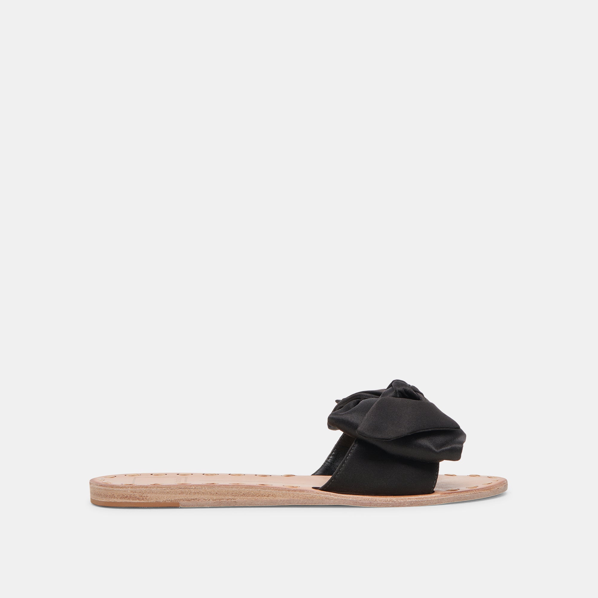 Darsey Women's Onyx Satin Sandals - Elegant Comfortable Slide Sandals for Summer, Beach, and Casual Outings