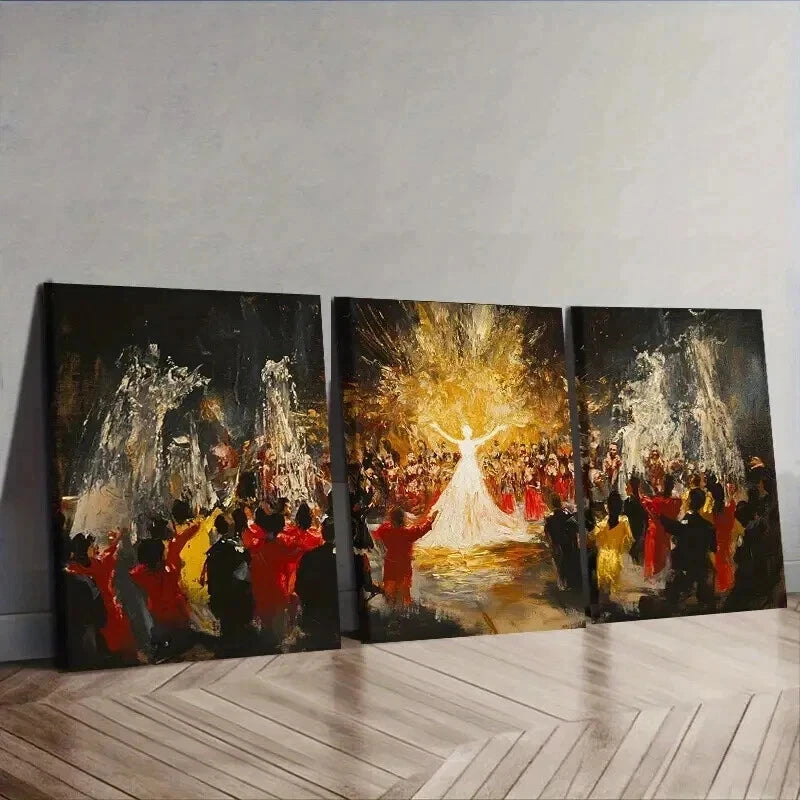 3-Piece Opera Scene Wall Art Set - Framed Canvas 50x70cm | High Quality Print | 100% Australian Made | Ready to Hang | Perfect for Living Room, Bedroom & Office Decor