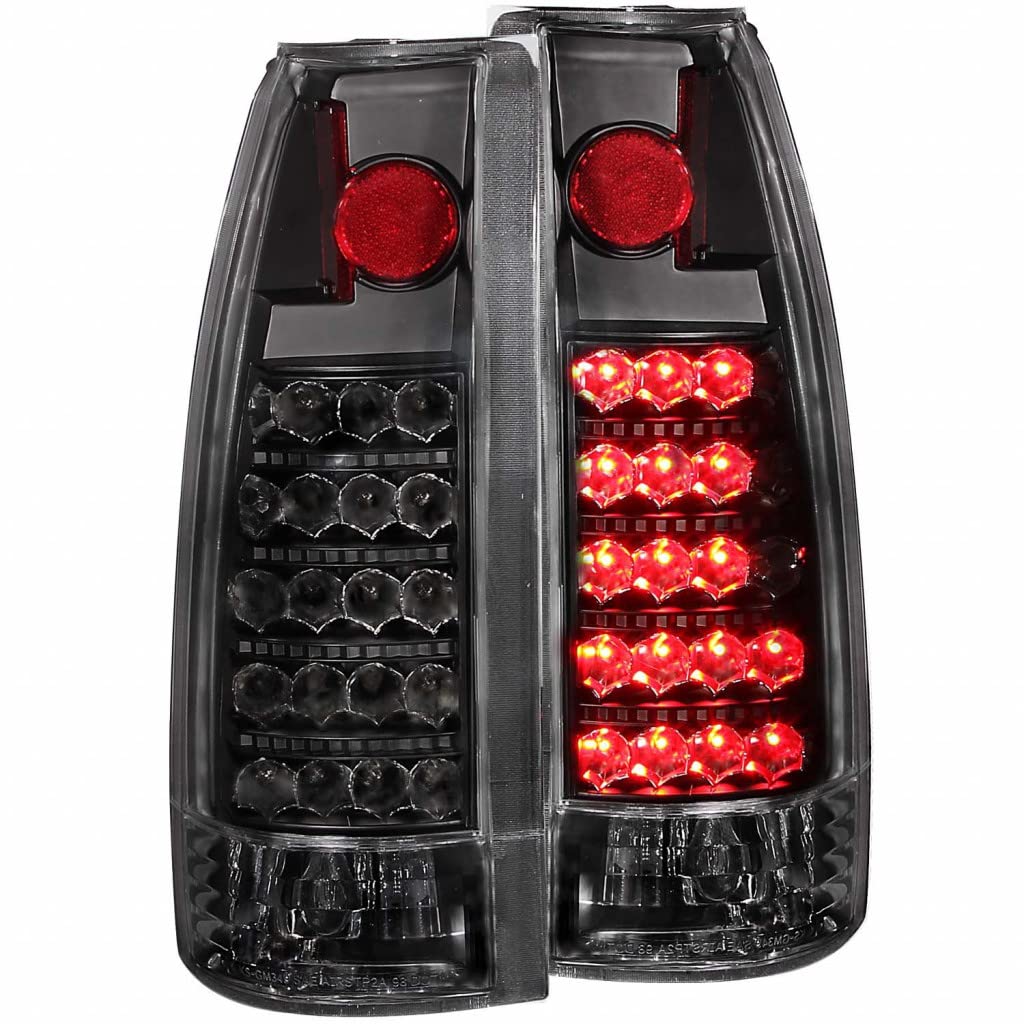 ANZO LED Tail Lights for Chevy R3500 1989-1991 Models - Black (Part #311059) | Durable & Bright Replacement Lights for Trucks, Perfect for Night Driving & Enhanced Safety