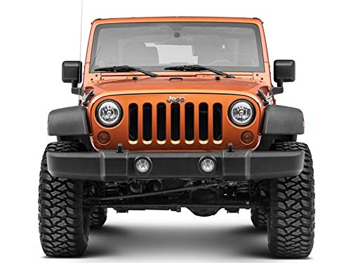 Raxiom LED Projector Headlights with Halo Rings for Jeep Wrangler JK (2007-2018) - High-Performance Off-Road Lighting Upgrade for Night Driving & Adventure